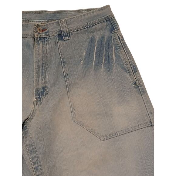 Vintage 90s Southpole Premium Baggy Jean Shorts Mens 34 Relaxed Fit Light Wash - Picture 12 of 12